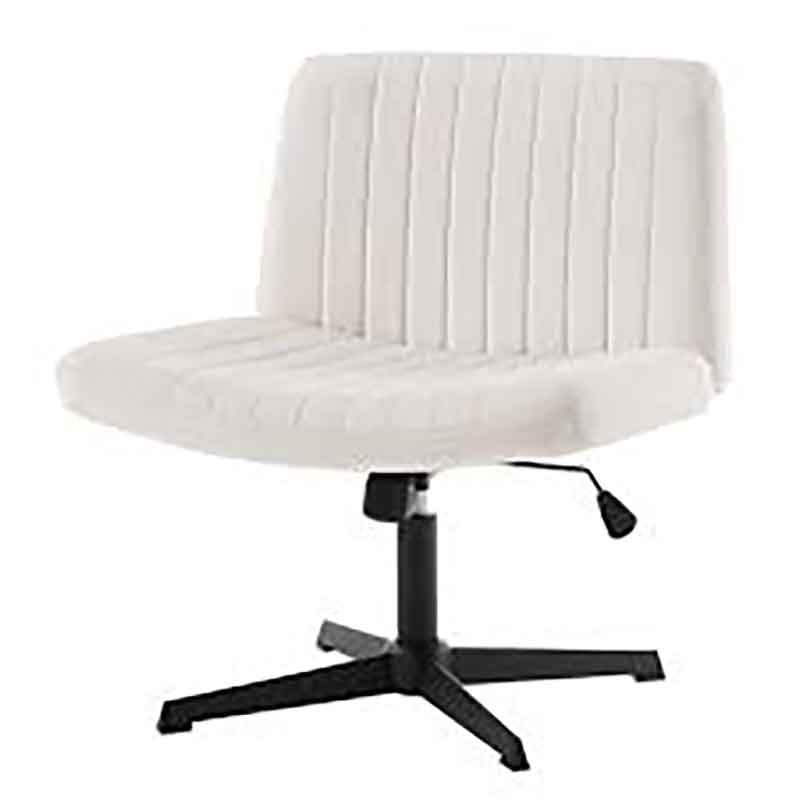 Woltu BH142hgr-2 - Chaise sans roulettes rembourrée en velours gris clair