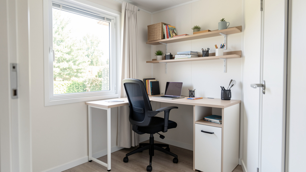 créer un coin bureau dans un mobil-home