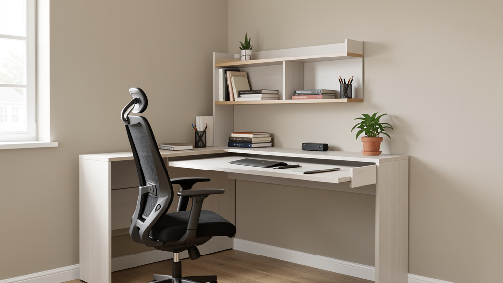 installer un bureau avec étagère