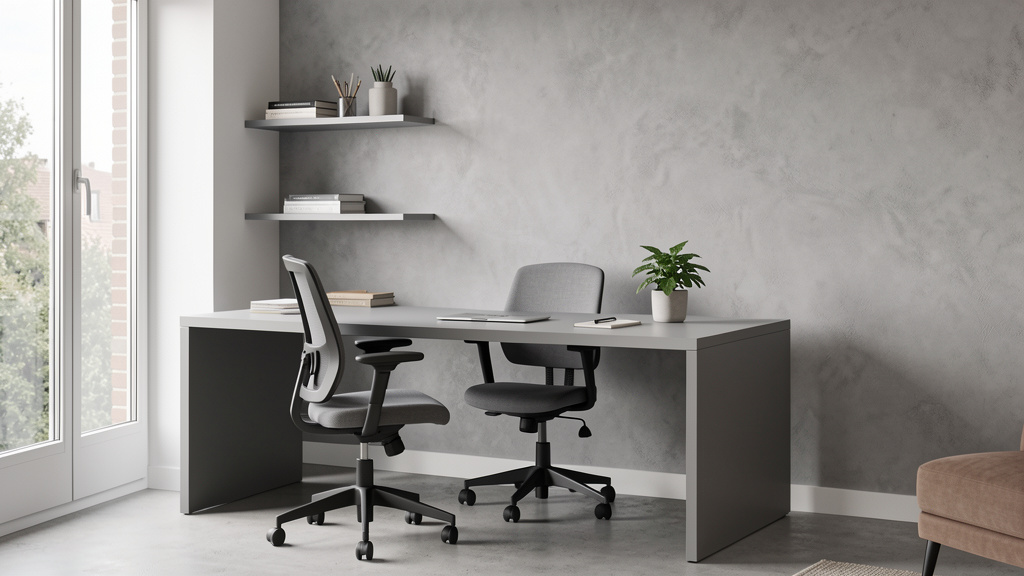 installer un bureau gris chez soi