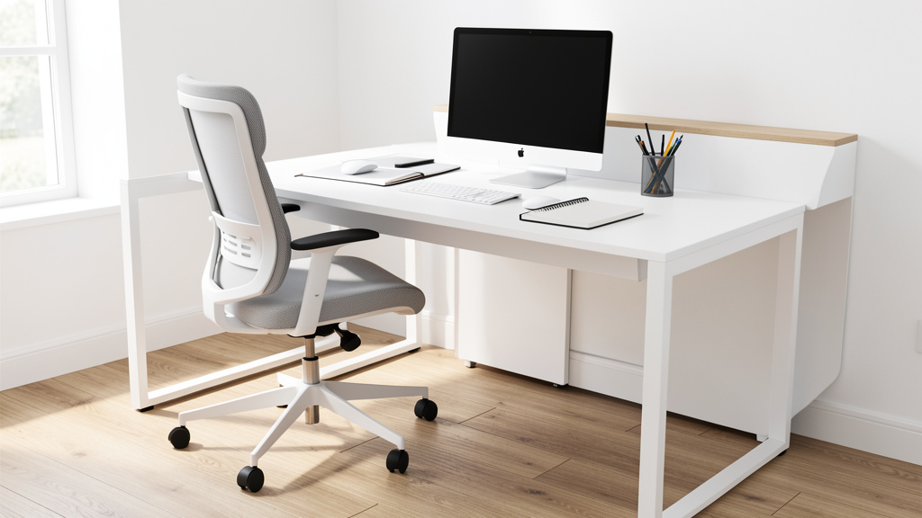 Bureau SogesHome blanc de 100 x 60 x 75 cm