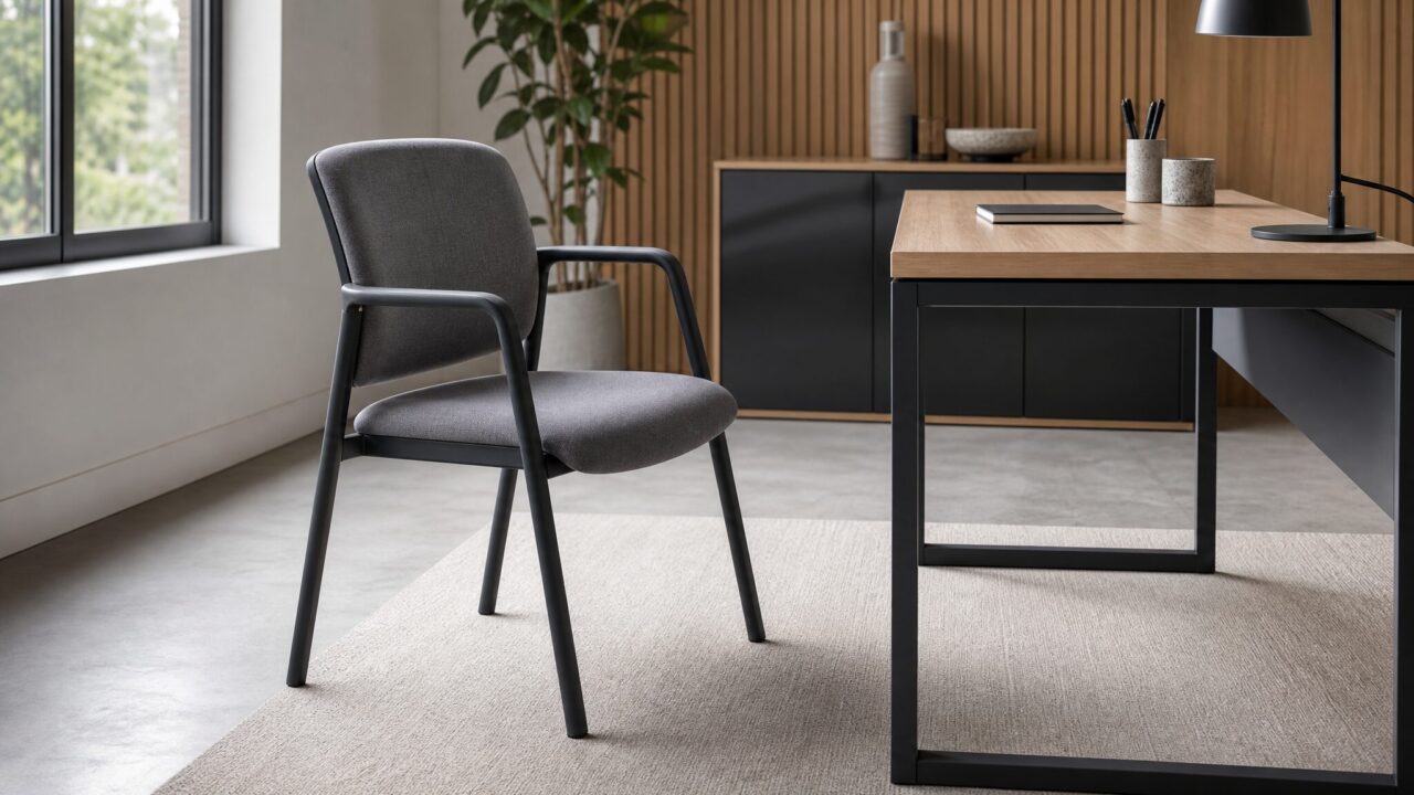 CLP - Chaise sans roulettes Cantilever XXL Anubis avec dossier, accoudoirs et assise rembourrés